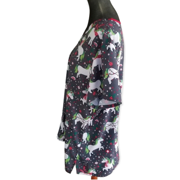 Unicorn plus size scrub top from Med Couture sz 2XL - Picture 4 of 8